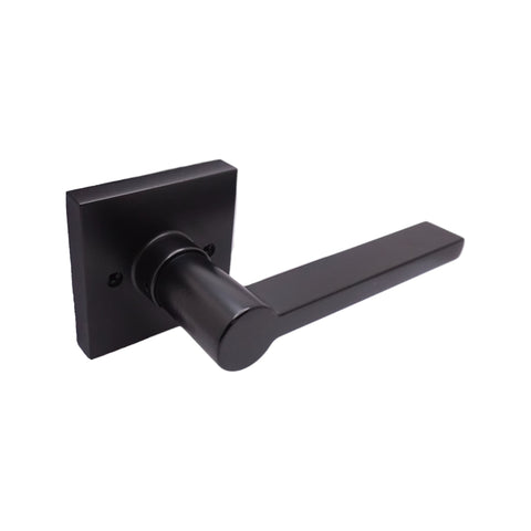 Black Finish Square Plate Dummy Handle Lever - Style 80881NBL