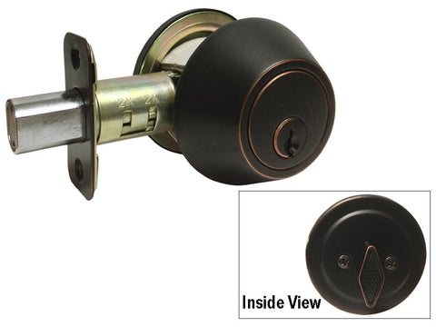 Dark Oil Rubbed Bronze Single Cylinder Deadbolt