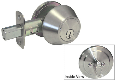 Satin Nickel Finish Single Cylinder Deadbolt