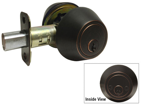 Dark Oil Rubbed Bronze Double Cylinder Deadbolt Keyed on Both Side