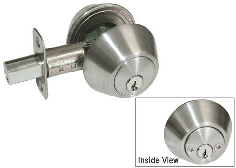 Satin Nickel Double Cylinder Deadbolt Keyed on Both Side