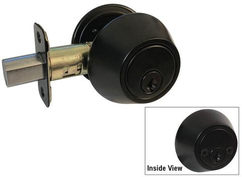 Black Finish Double Cylinder Deadbolt