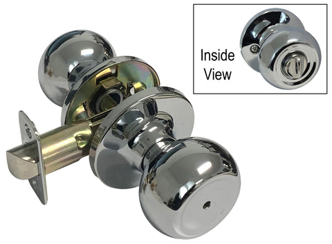 Polished Chrome Privacy Handle Round Knob - Style 5765CR