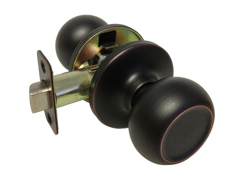 Dark Oil Rubbed Bronze Passage Handle Round Knob - Style 5765DBR