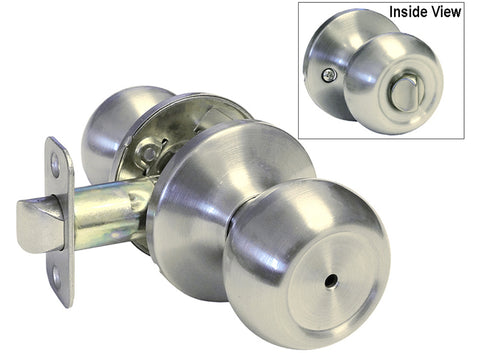 Satin Nickel Privacy Handle Round Knob - Style 5765DC