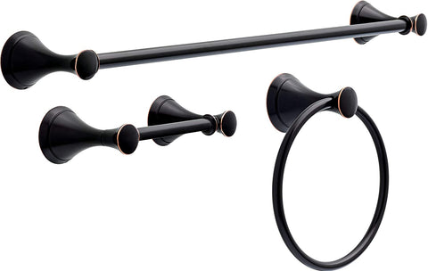 Delta CLI63-OB Carlisle 3 Pieces Bath Hardware Oil Rubbed Bronze with 24" Towel Bar
