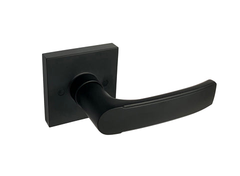 Black Finish Square Plate Dummy Handle Lever - Style 8048NBL