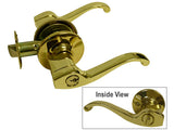 Polished Brass Entry Handle Lever - Style 835PB