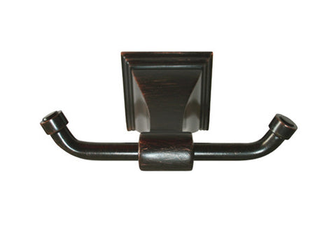 Dark Oil Rubbed Bronze Double Robe Holder - Series BA12-VBR