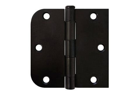 Oil Rubbed Bronze 3 1/2" Door Hinge Straight X Round 5/8" Radius Corner US10B