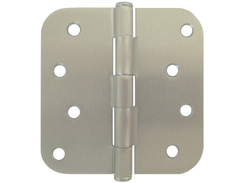 Satin Nickel 4" Door Hinges 5/8" Radius US15