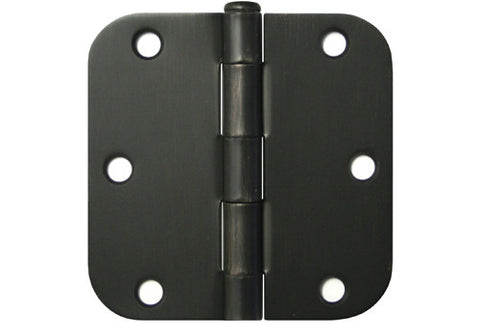 Oil Rubbed Bronze 3 1/2" Door Hinges 5/8" Radius US10B