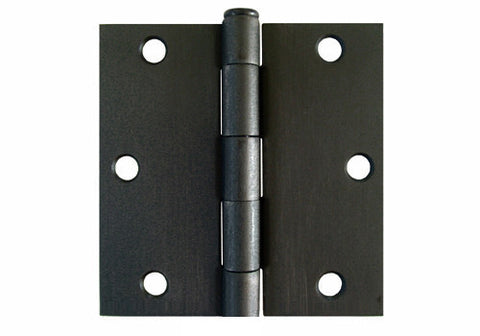 Oil Rubbed Bronze 3 1/2" Door Hinges Square Corner US10B