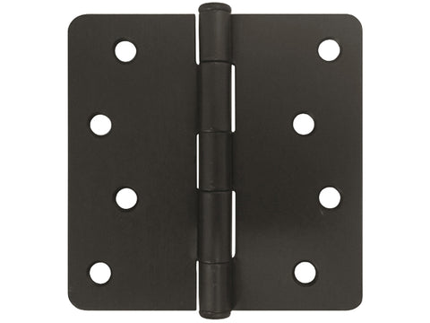 Oil Rubbed Bronze 4" Door Hinges 1/4" Radius US10B