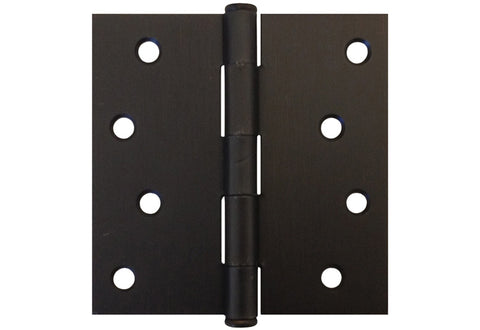 Oil Rubbed Bronze 4" Door Hinges Square Corner US10B