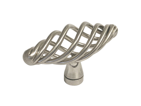 Satin Nickel Cabinet Drawer 2 3/8" Bird Cage Knob 1338 60MM