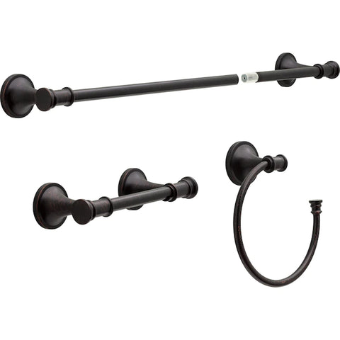 Delta GRP63-VBR Grove Park 3 Pieces Bath Hardware Venetian Bronze with 18" or 24" Towel Bar