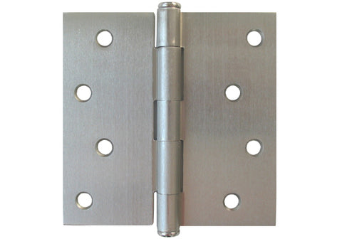 Satin Nickel 4" Door Hinges Square Corner US15
