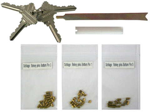 Schlage Rekey Kit Set 4 Keys 12 Locks With 5 Pins