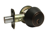 Door handle with keyhole on a white background