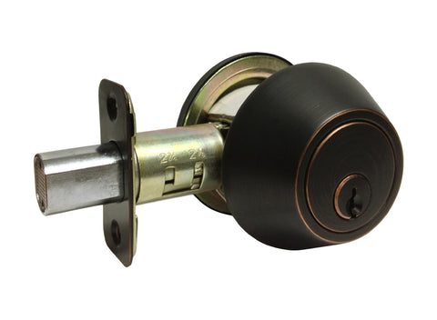 Door handle with keyhole on a white background