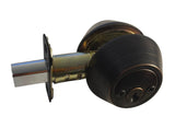 Bronze door handle on a white background