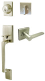 Modern Satin Nickel Front Door Handleset With 80881DC Lever