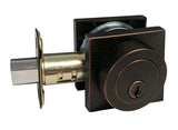 Door handle and lock mechanism on a white background