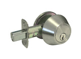 Satin nickel single deadbolt