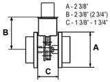 Polished Chrome Finish Square Straight Corner Plate Double Cylinder Deadbolt
