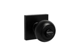 Black door handle on a white background