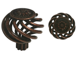 Bronze Cooper finish birdcage knob