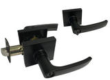 Black door handles and lock
