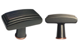 Oil Rubbed Bronze 1 1/2" Rectangular knob