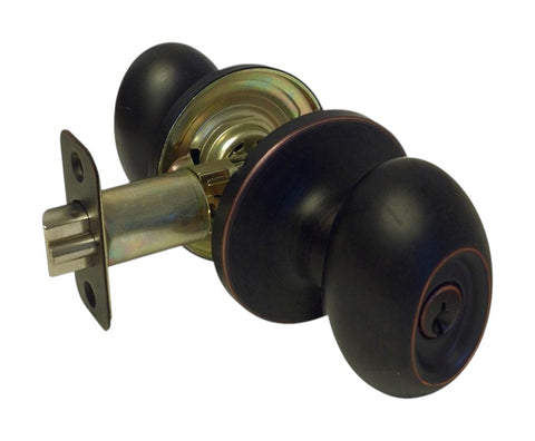 Dark Oil Rubbed BronzeOval Entrance knob