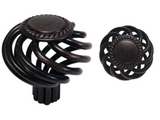 Oil Rubbed Bronze BirdCage Sunflower knob