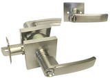 Metal door handle and lock set 