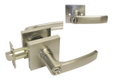 Brushed nickel privacy square door lock