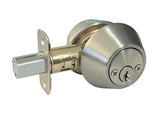 Satin nickel dole deadbolt