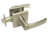 Brushed nickel privacy square door lock