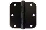 Black 3 1/2" Door Hinges 5/8 Round Corner Radius