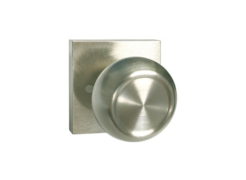 Satin Nickel Dummy Handle Round Knob Square Plate - Style 5765-6085-DC