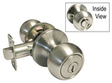 Satin Nickel Entry Handle Round Knob - Style 5765DC