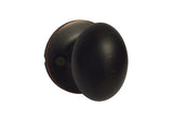Dark Oil Rubbed Bronze Dummy Handle Oval Egg Shaped Knob - Style 6093DBR