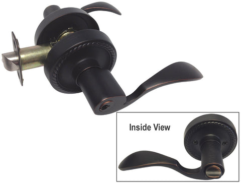 Dark Oil Rubbed Bronze Entry Handle Lever - Style 6300DBR