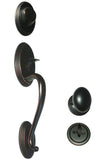 Dark Oil Rubbed Bronze Front Door Entry Handle Set Dummy - Style 6093DBR