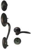 Dark Oil Rubbed Bronze Front Door Entry Handle Set For Thick Door - Style 836DBR