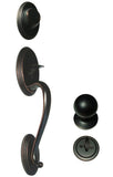 Dark Oil Rubbed Bronze Front Door Entry Handle Set Dummy For Thick Door - Style 5765DBR