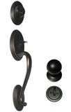 Dark Oil Rubbed Bronze Front Door Entry Handle Set For Thick Door - Style 5765DBR