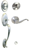 Satin Nickel Front Door Handle Set Dummy - Style 835DC